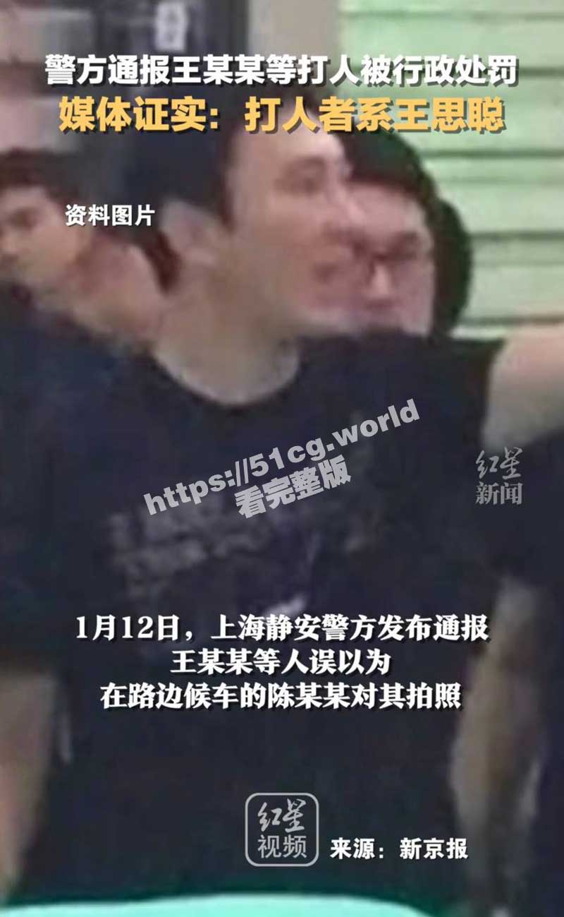 王思聪殴打路人致人鼻骨骨折 上海警方通报行政复议 暂缓行政拘留