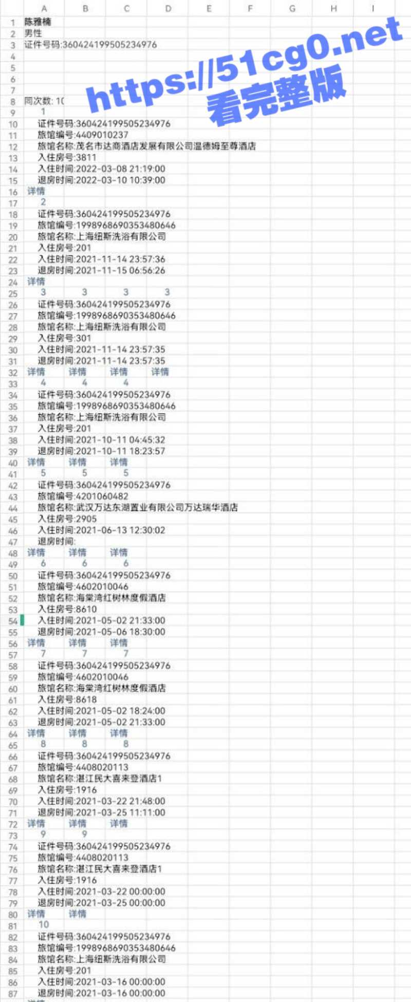 斗鱼主播 罗米娜 开房记录曝光！榜一大哥 陈亚楠 豪抛几十万 全国各地开房记录高达40多次！
