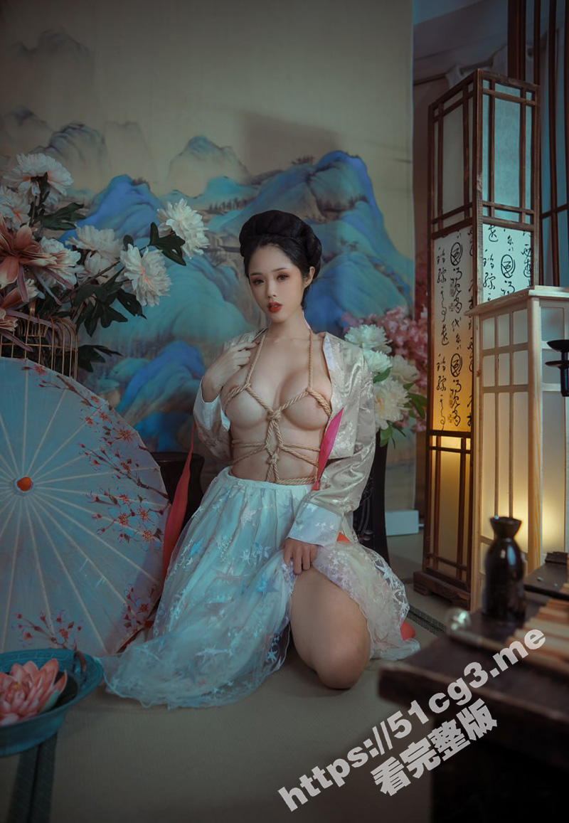 写真高清 钛合金TiTi 收费作品「霜花店」无内绳索捆绑的秘密