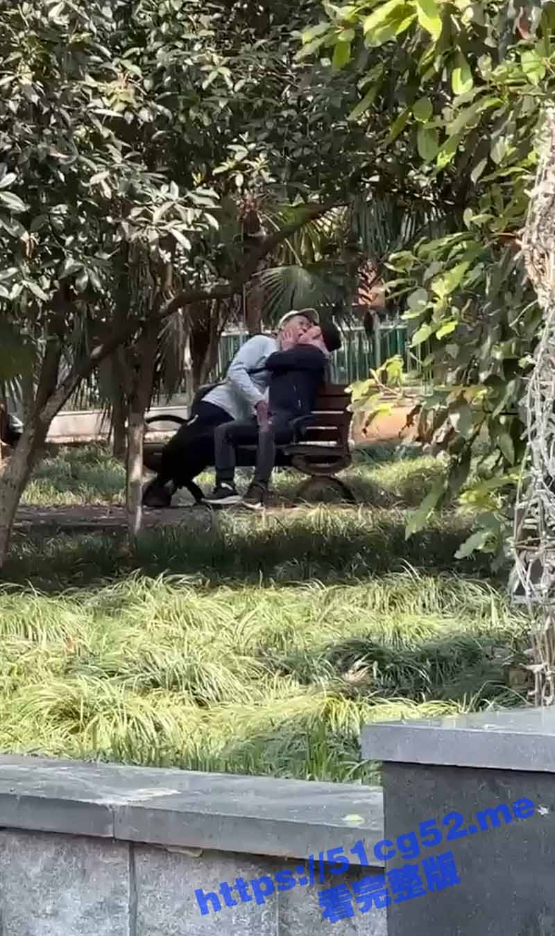 公园长椅上惊现老年组基佬激情热吻 手还不停地疯狂摩擦裆部 好辣眼睛的画面啊