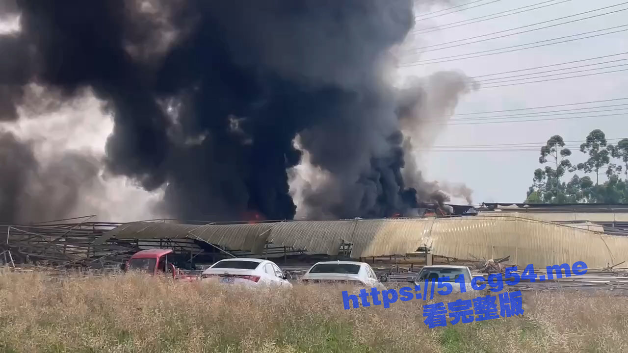 成都三圣乡附近 花卉大棚着火了 现场滚滚黑烟直往上冒 还能看到明火！