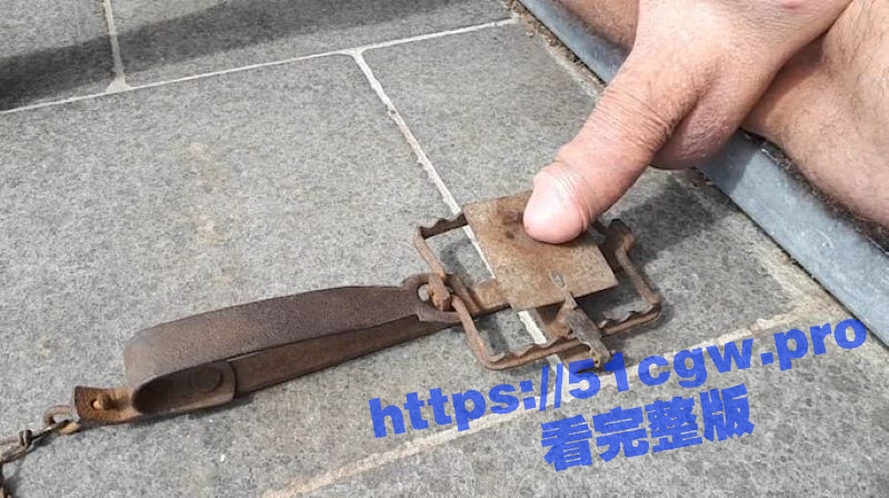 老外真会玩系列 用老鼠夹子夹鸡巴 机关触发一下子把鸡巴夹住 看着都疼啊！