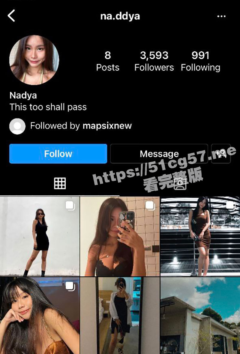 独家曝光！外网IG极品身材网红 naddya 超火露脸揉奶一手资源被外流!