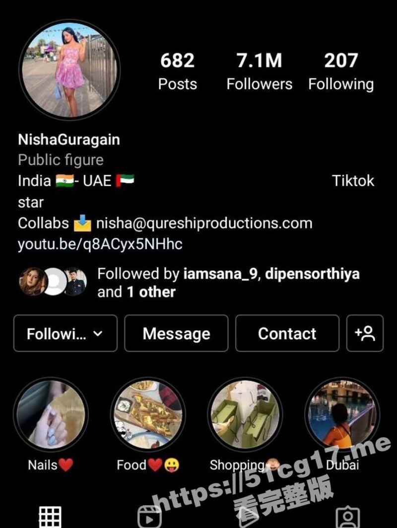 阿拉伯 Tiktok 高颜值网红小姐姐 NishaGuragain 与男友的性爱自拍录像泄露