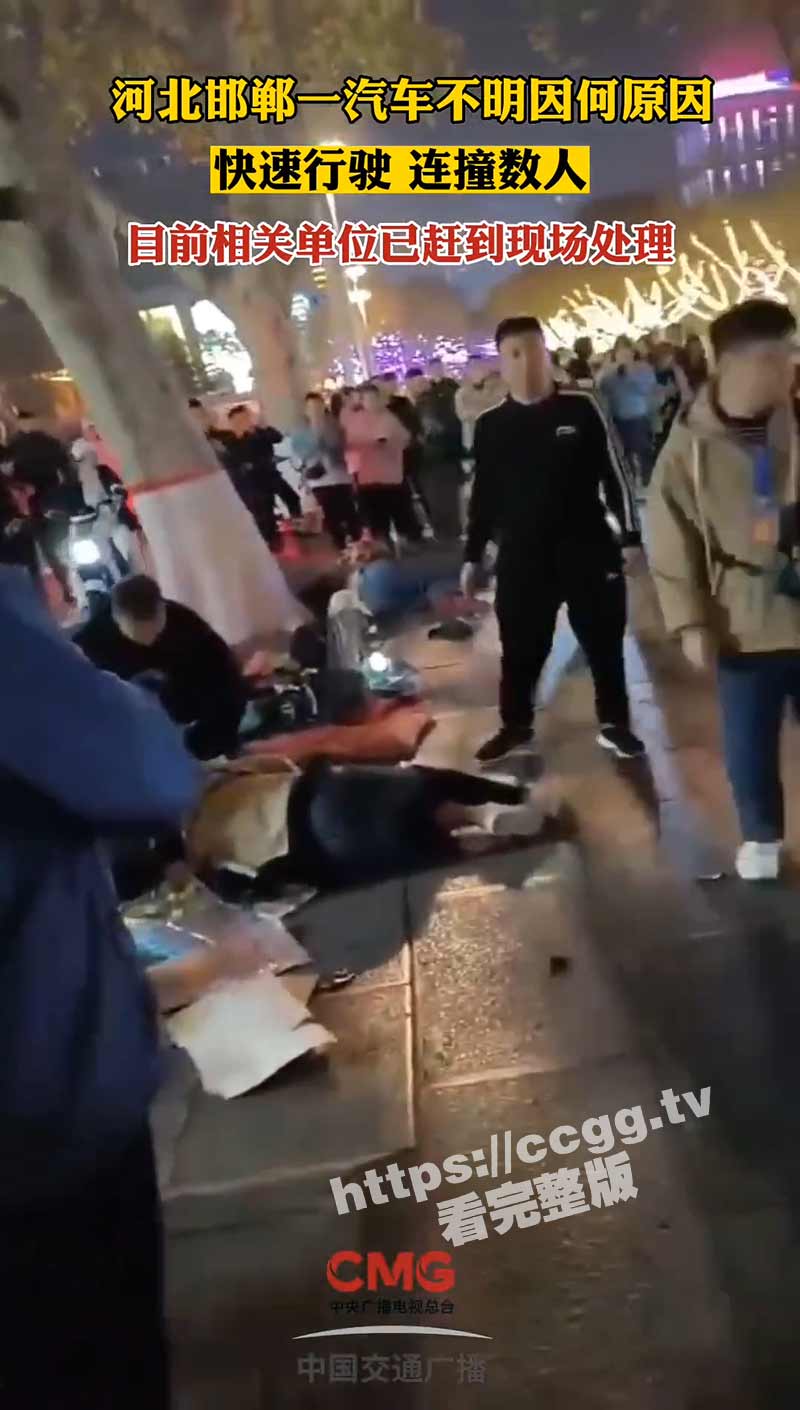 河北邯郸发生一起重大交通事故，肇事者驾车途经许多路段碾压了数十名行人