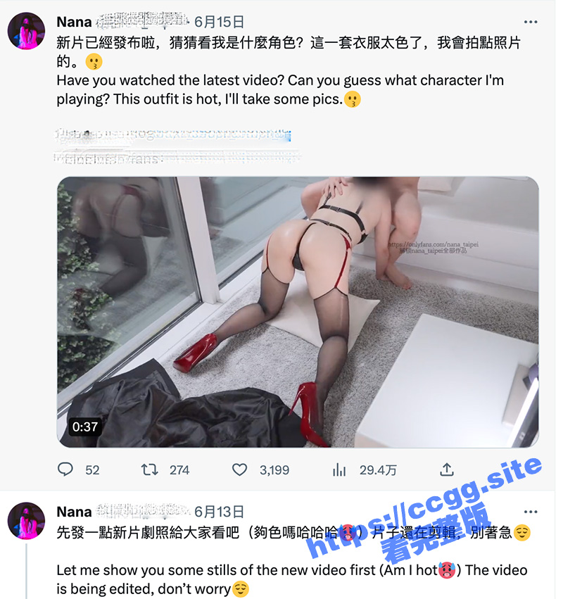 Onlyfans 网黄 nana_taipei 台北娜娜 6.15新作_吊带黑丝_房产经纪人的情趣内衣