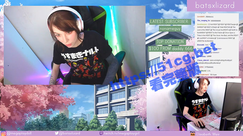 整活还得看老外 Megaplaygirl日常直播中 当着直播间上万人突然就和男友啪了 吃鸡后入的表情太爱了