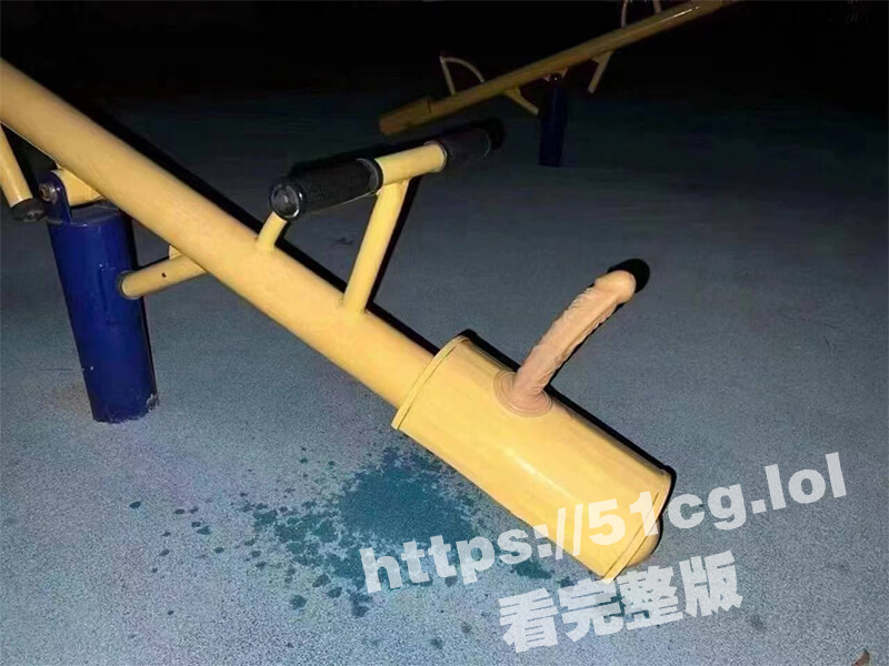 骚妹子喜欢玩跷跷板的原因找到了 原来下面暗藏玄鸡 怪不得摇的这么开心