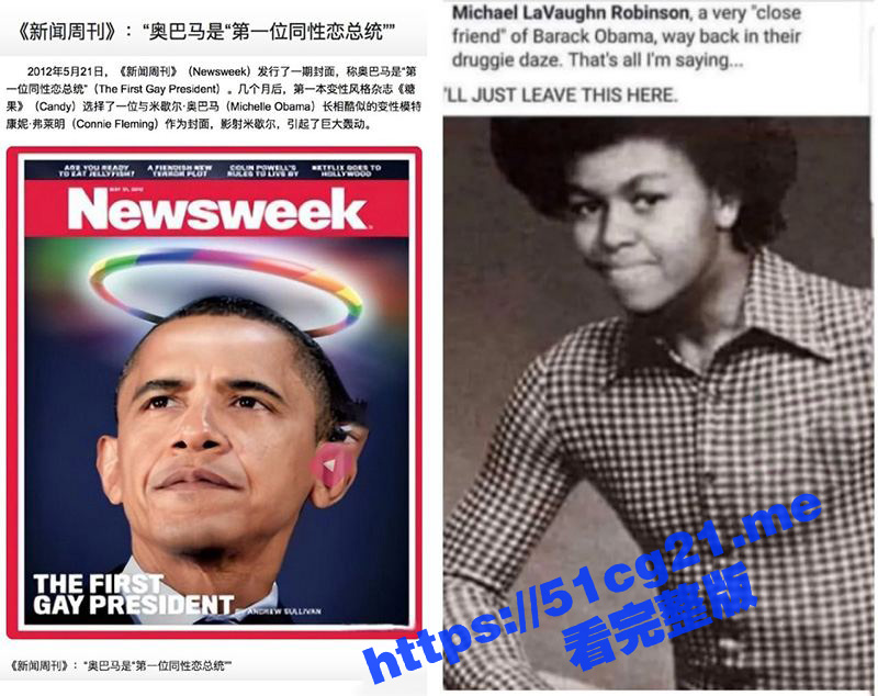 美国头条！奥巴马的妻子 米歇尔 其实是个男人！？同性恋秘密被公开