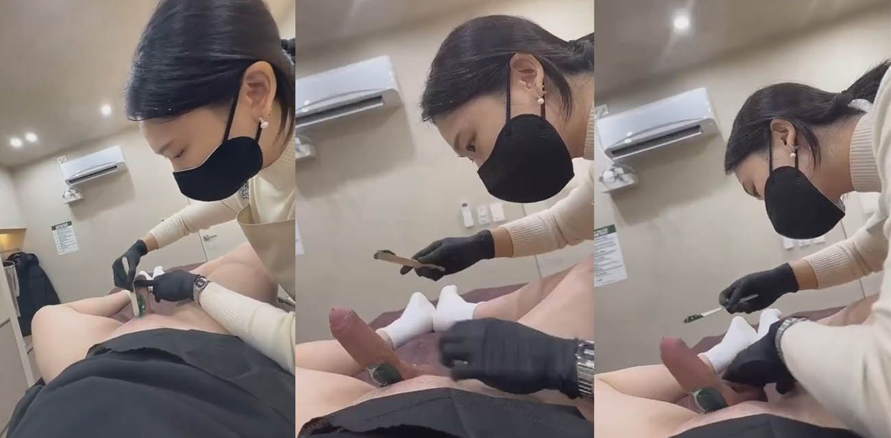 小伙体验美容院鸡巴脱毛