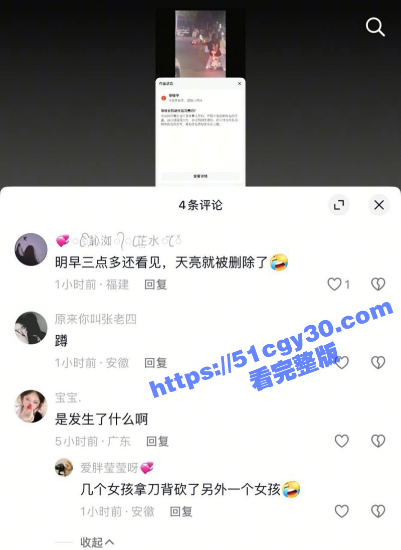 安徽怀远精神小妹闹市街头持刀互砍02