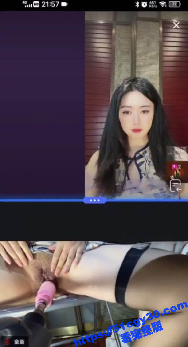 抖音网红殷萧童双视角炮机自慰 8
