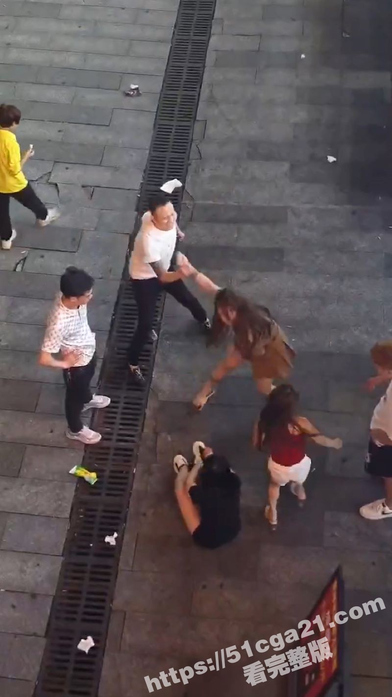 少妇街头撕逼打架奶子露出 5