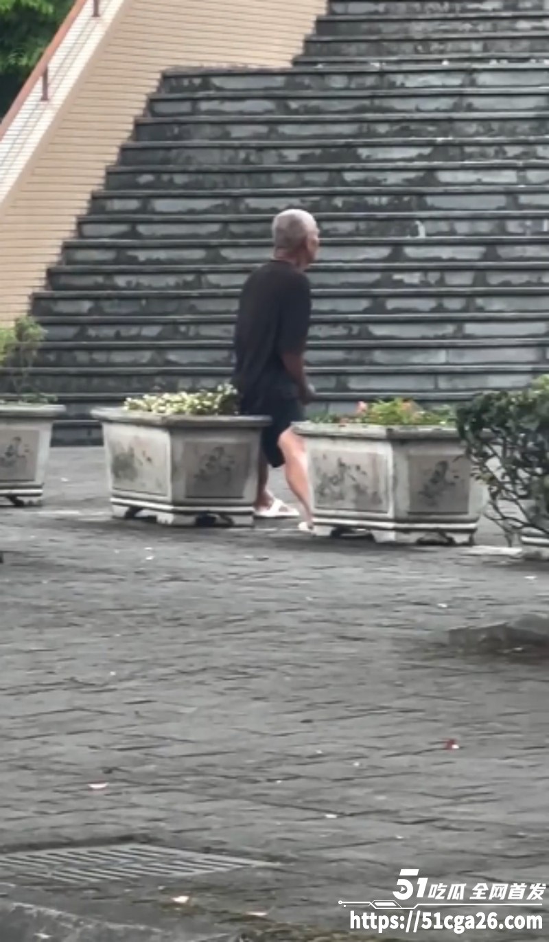 白发大爷街头晨练打飞机05