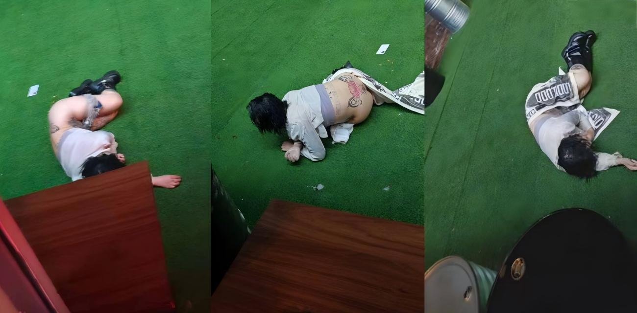 天津浩南酒吧精神小妹被捡尸轮奸！全身衣衫不整扔街上 口腔骚穴精液四溅 惨不忍睹！