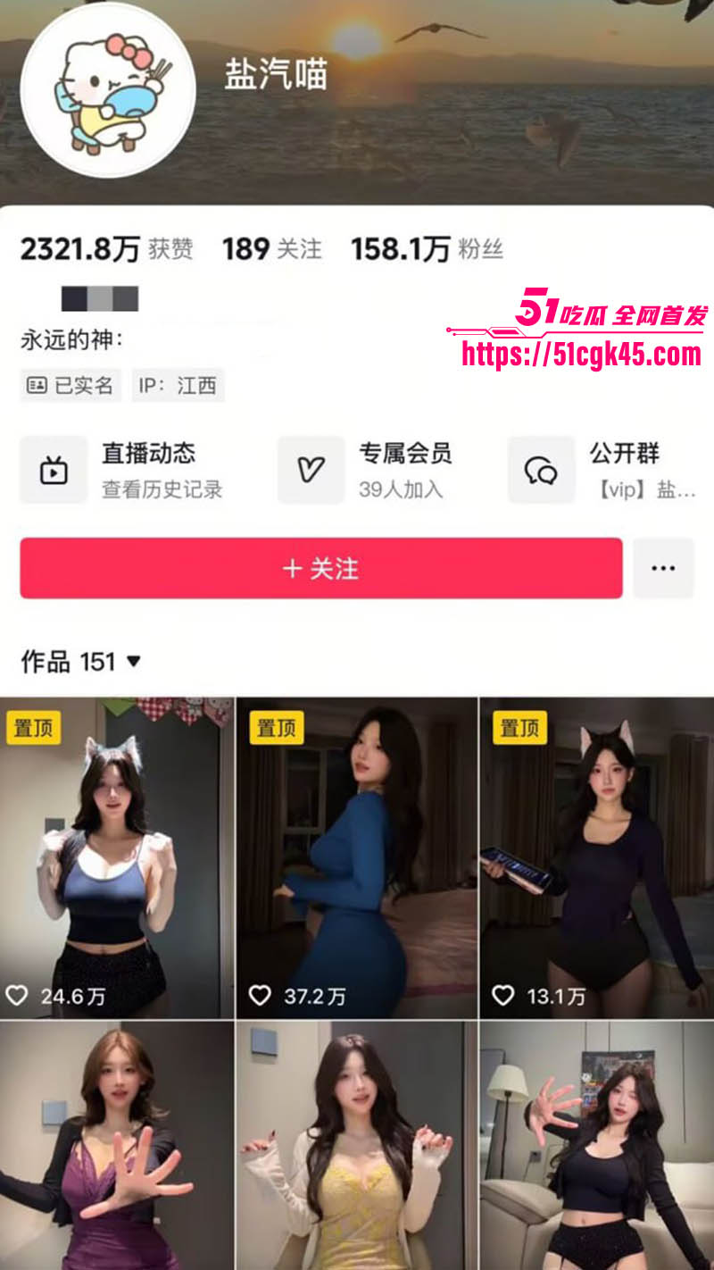 顶级网红 盐汽喵 私密骚舞大秀流出 情趣内衣撩拨心弦 巨乳翘臀挑逗欲火 搔首弄姿诱惑至极！