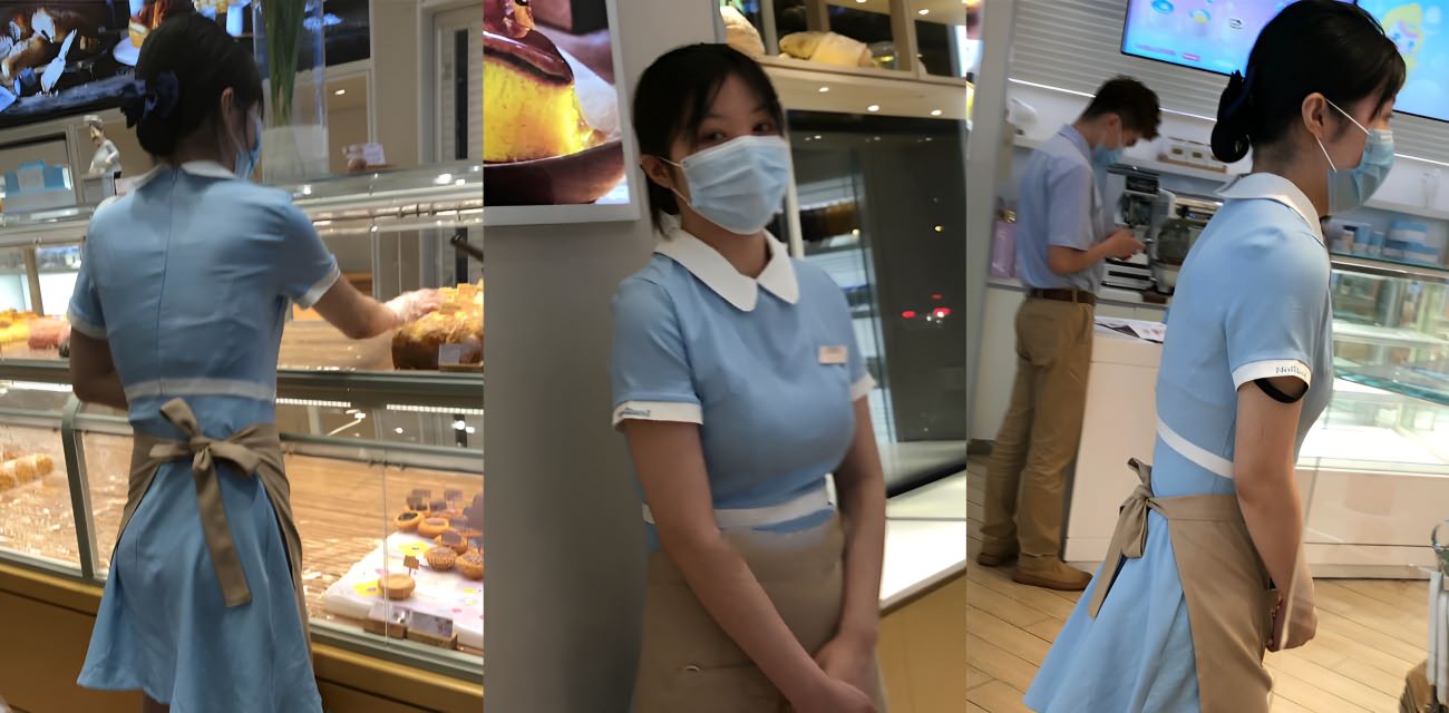 抄底大神偷拍好利来肉丝小姐姐 肉丝翘臀弯腰露沟 极品身材一览无余 甜美脸蛋撩人欲火！