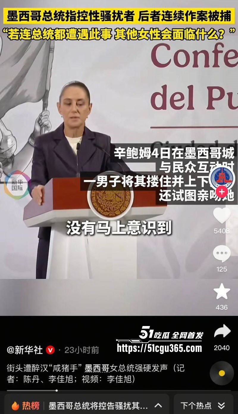 墨西哥女总统谢因鲍姆街头遭醉汉咸猪手 3