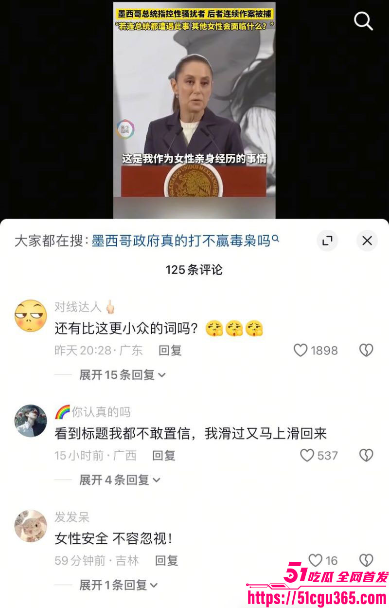 墨西哥女总统谢因鲍姆街头遭醉汉咸猪手 6