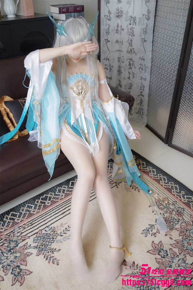 极品福利姬 铃木美咲 COS幻纱之灵西施新作 白丝女王用丝袜绑大屌 足交口交全程娇喘！