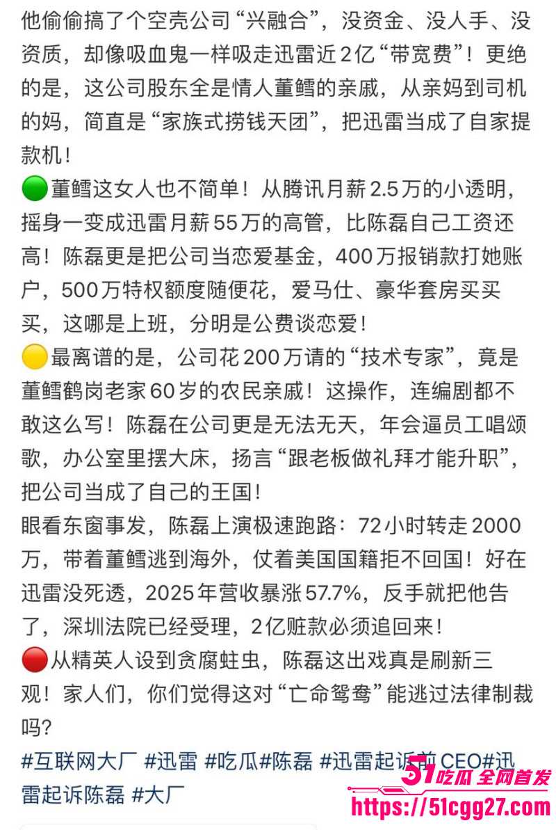 迅雷前CEO陈磊狗血男女总裁案015