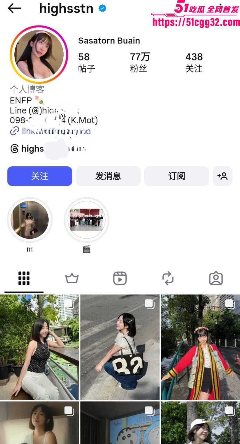 泰国网美 SasatornBuain 露脸口交啪啪视频曝光！对镜头媚眼发骚 嫩穴被男友爆操后射满全身！
