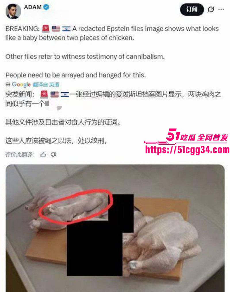 爱泼斯坦名单事件游艇公开食用婴儿011