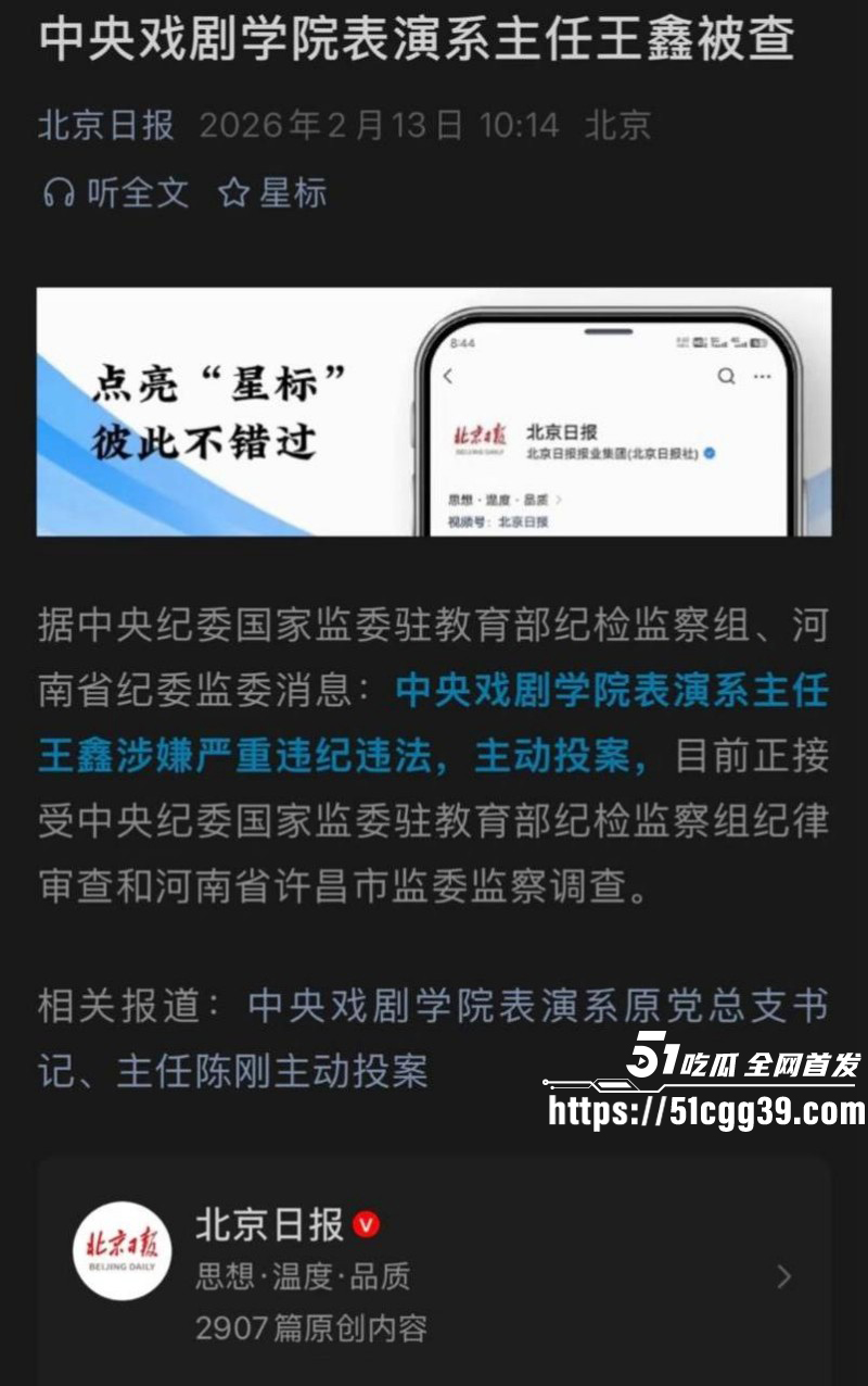 中戏高层领导人王鑫郝戎陈刚三人主动投案09