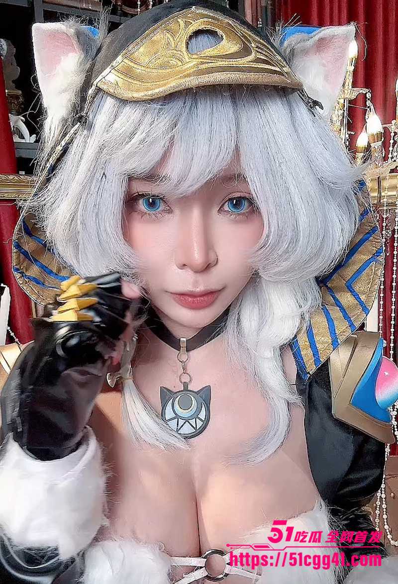 日本巨乳福利姬 UmekoJ COS崩坏星穹铁道之埃及猫娘 紧身胸衣紧勒G奶 比基尼肥臀充满挑逗！