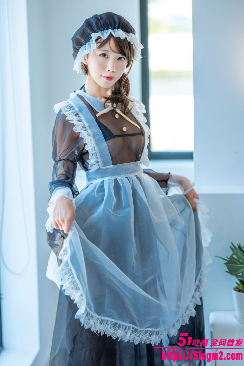 极品福利姬水淼Aqua透明女仆装写真 3