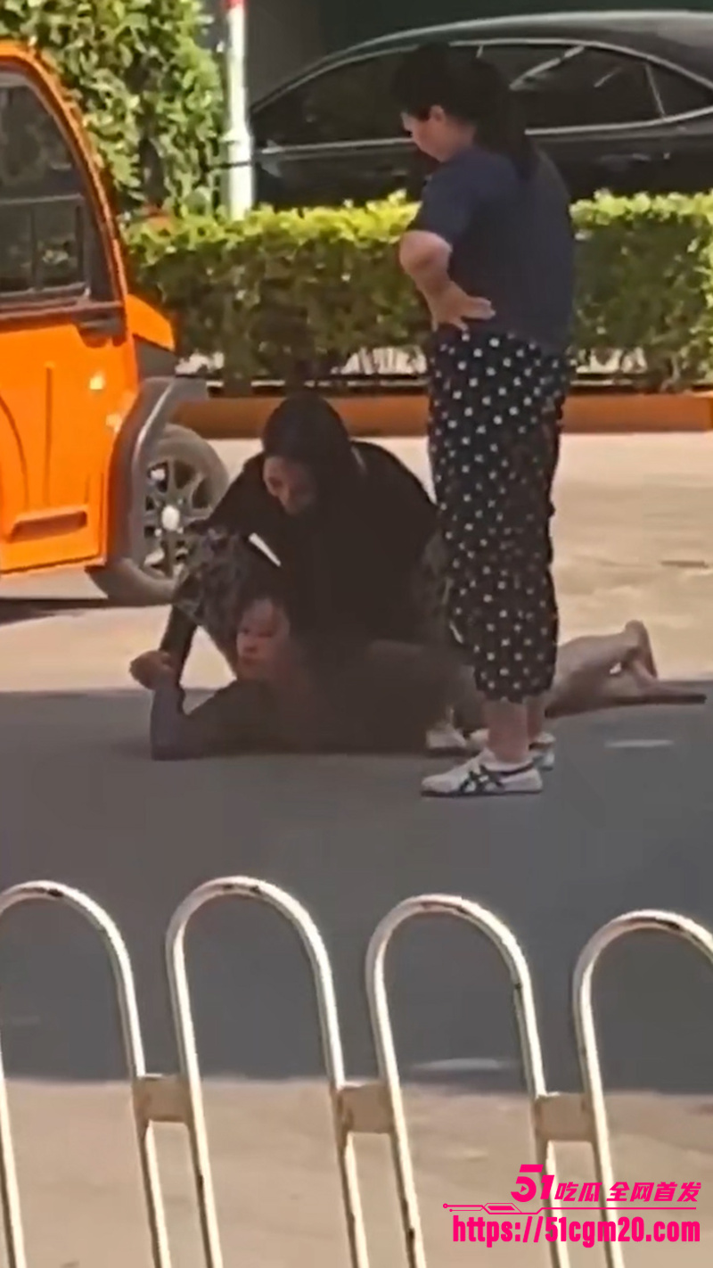 正妻马路怒揍小三 扯头发按在地上疯狂摩擦 场面失控到让人目瞪口呆！