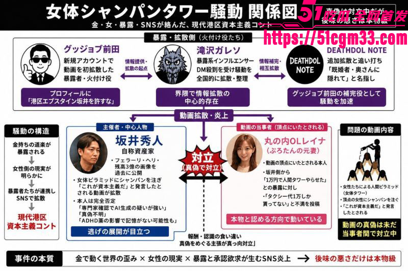 日本富豪坂井秀人裸体香槟塔丑闻 3