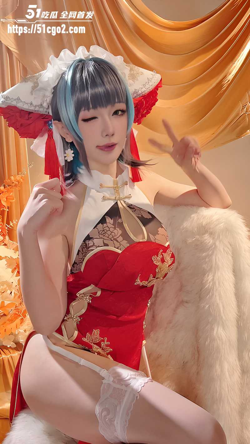 二次元福利姬 星之迟迟 cos柴郡 雪白酮体前凸后翘 白丝裹玉搔首弄姿 太诱人！