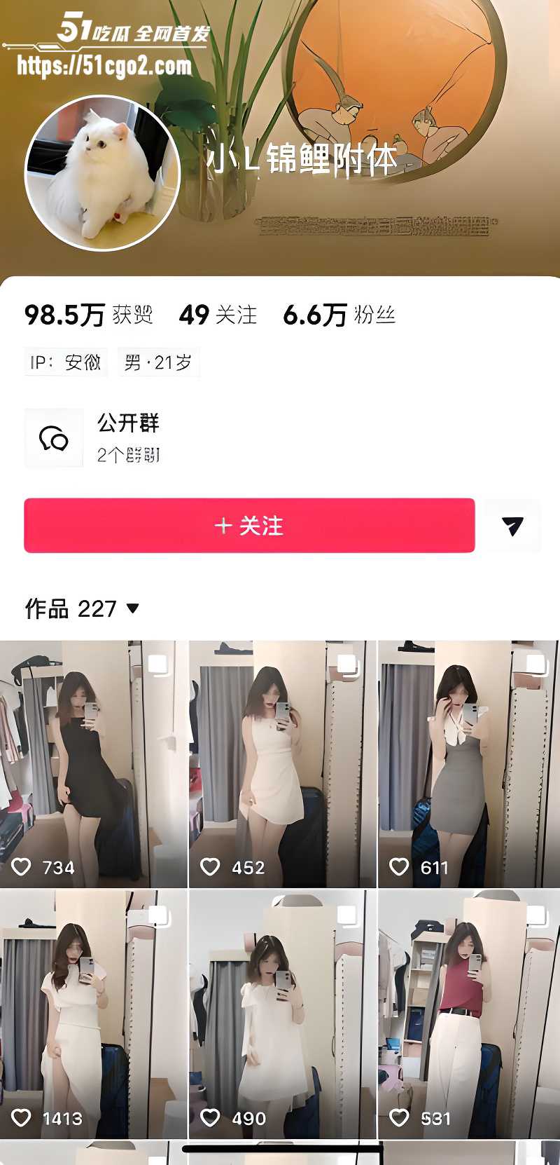 抖音网红 小L锦鲤附体 自慰合集 第2弹 假屌猛插骚逼高潮连连