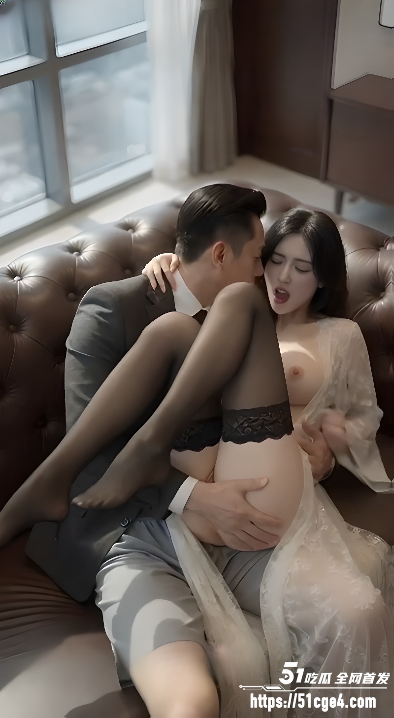 色情小说改编 暮色心囚 AI短剧 EP34集 白纱黑丝高跟诱惑 老板猛操内射高潮5