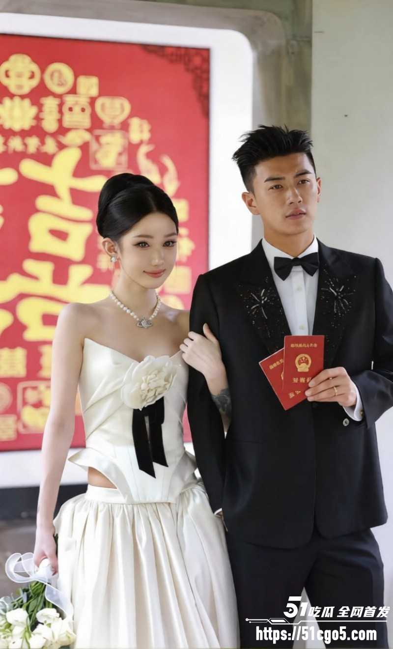 抖音网红任权薛小婉结婚领证03