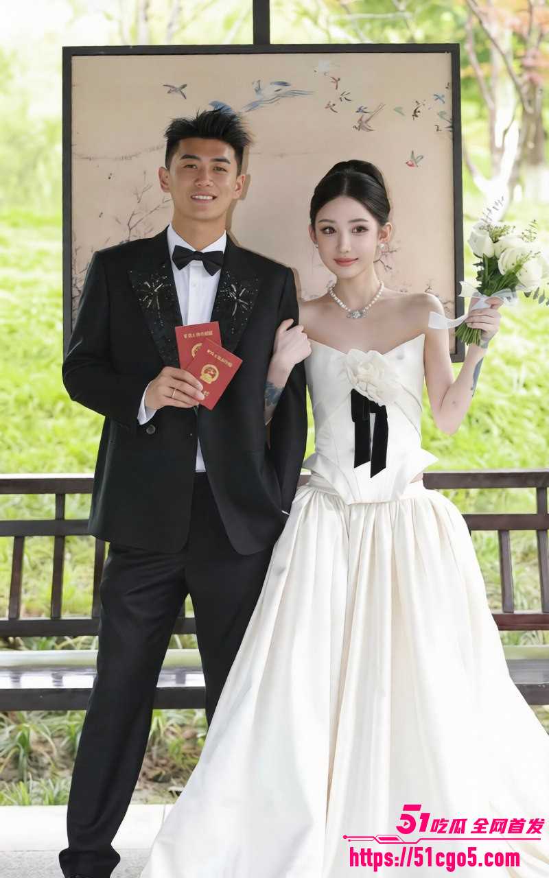 抖音网红任权薛小婉结婚领证04
