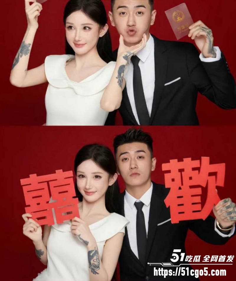 抖音网红任权薛小婉结婚领证06