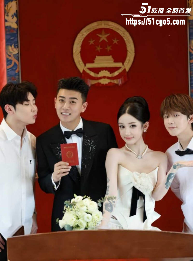 抖音网红任权薛小婉结婚领证07