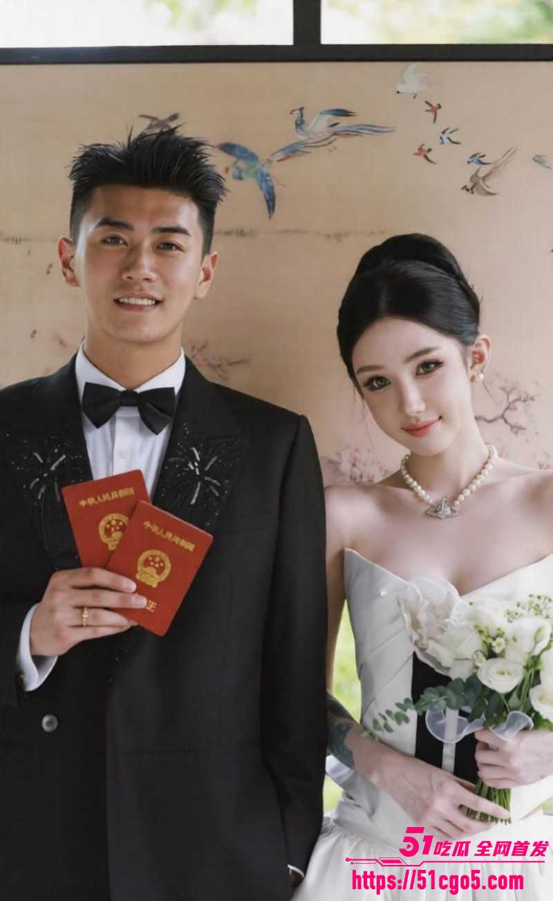 抖音网红任权薛小婉结婚领证010