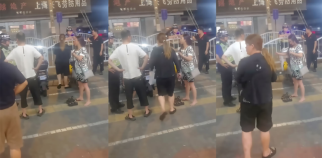上海街头 原配与小三互殴 正宫当街压制连扇6巴掌 怒呛老公睡一堆女人我只打你！