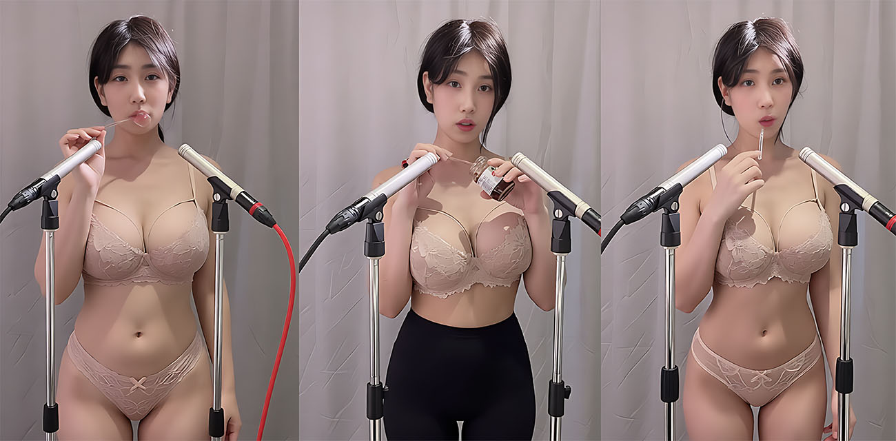 声控博主小羽 ASMR剧情 身穿粉色内衣舔舐挑逗 轻声耳语听得人心痒难耐！