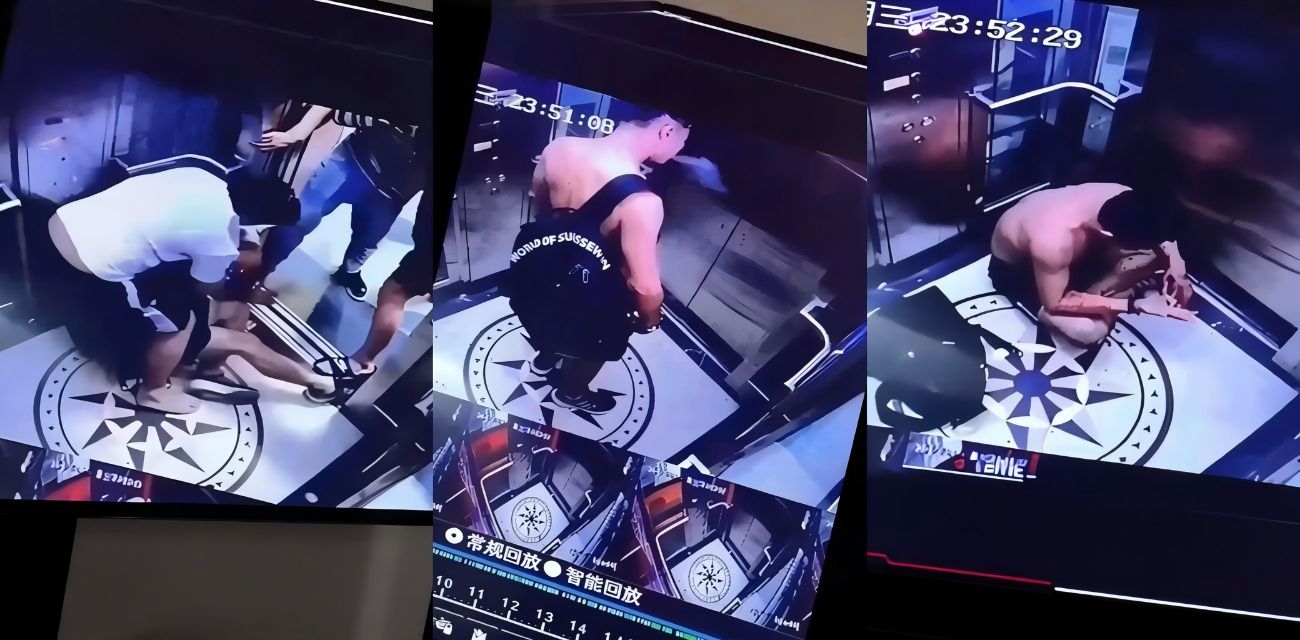 流氓教练偷摸女会员 电梯内惨遭其家属暴揍 拳拳到肉让人拍手称快！