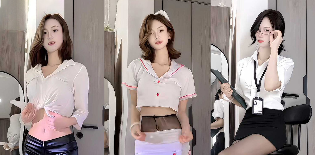 快手网红 娇妻小鱼 定制福利 丝袜美腿露逼发骚 揉奶扣穴尽显妩媚气息