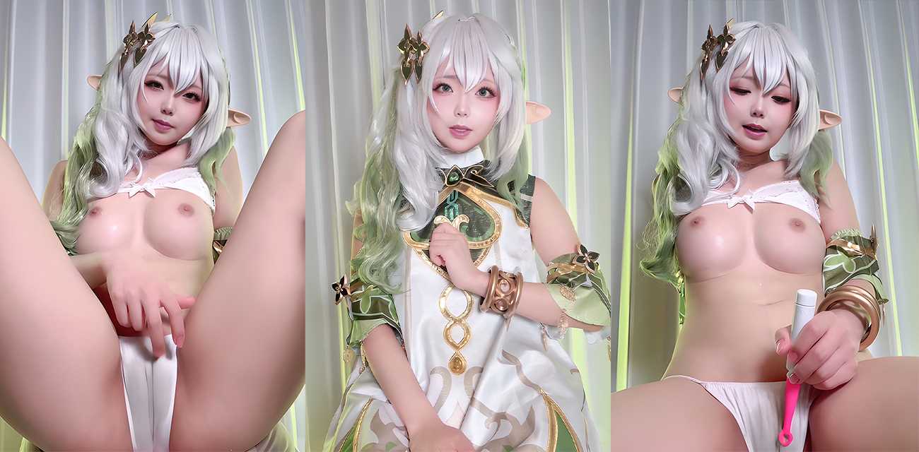 日本爆奶萝莉 ChuChuMagic COS原神纳西妲 揉奶露出玩具自慰 白虎骚逼尿柱狂喷