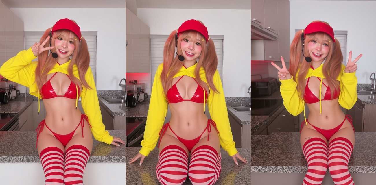 欧美二次元 DreamyMoo 化身麦当劳服务员 手持粗大阳具口交插穴 撅臀发骚展示白浆溢出时刻