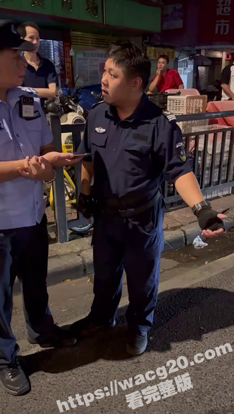 广州保安入戏太深 以相关图片
