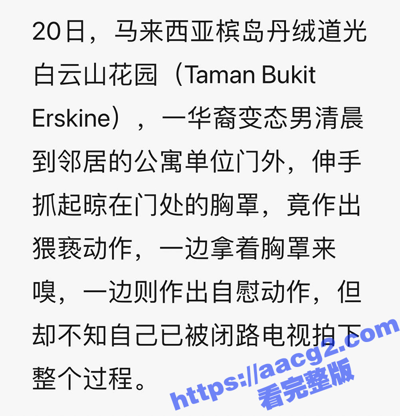 马来西亚公寓变态男 相关图片
