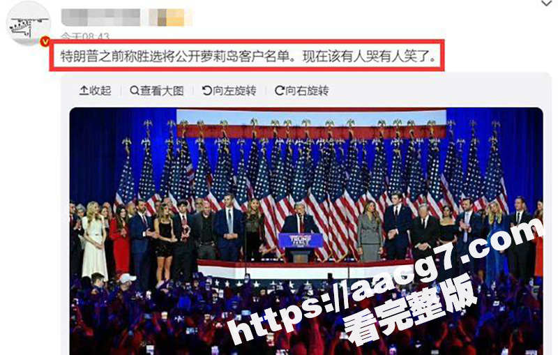 特朗普对萝莉岛及吹牛相关图片