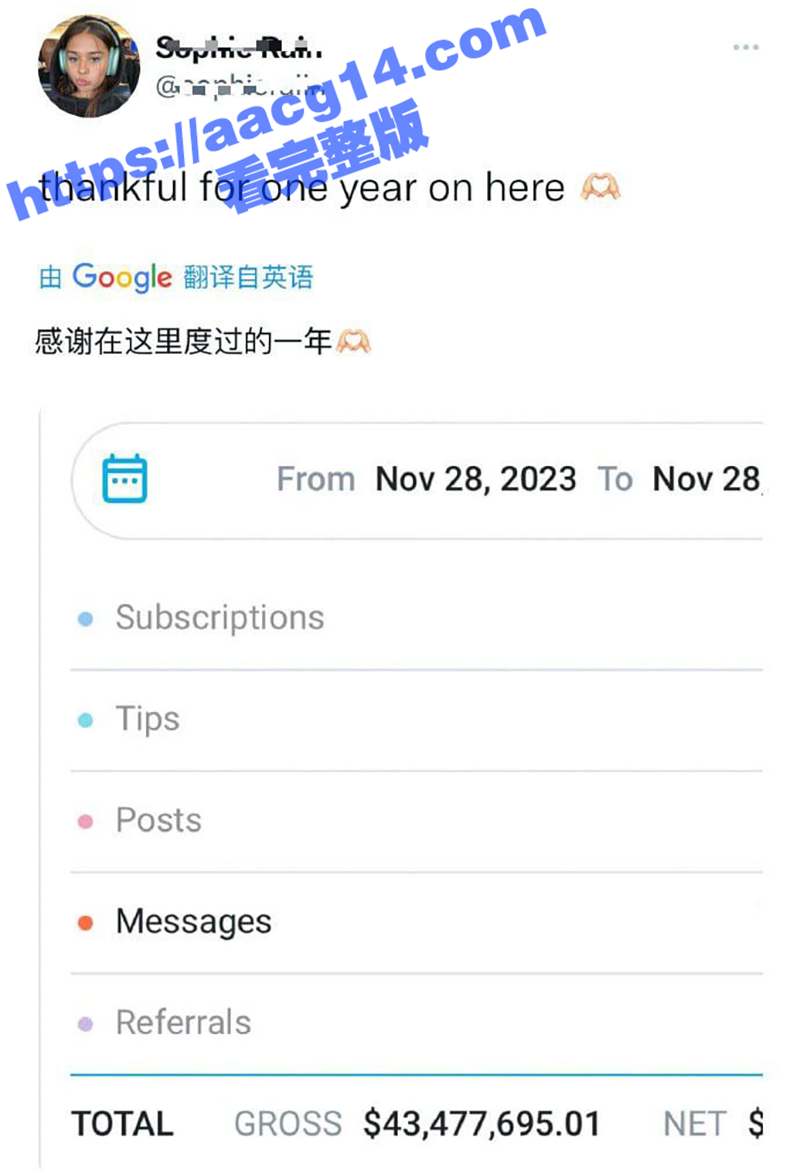 OnlyFans巨乳肥臀女神 Sophie Rain 仅靠拍片和写真 一年狂赚4300万美金！付费福利视频整理合集来了！